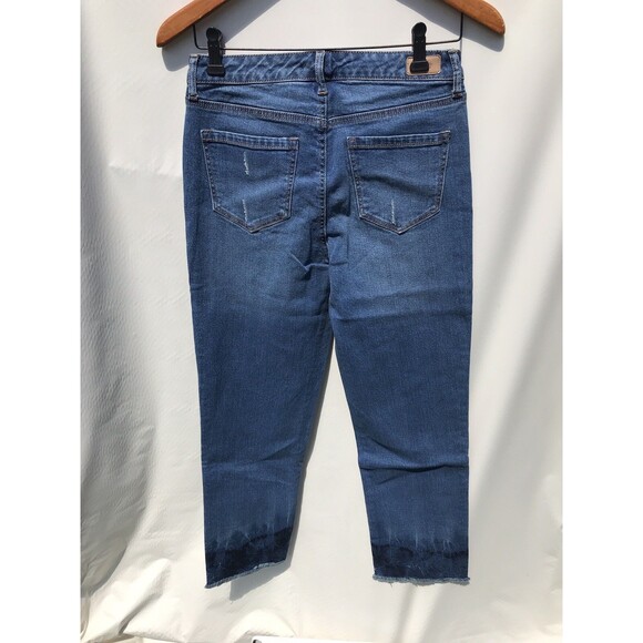 Sofia Vergara Leslie Slim Straight Jeans Womens 2 Assymetrical Hem - Picture 8 of 10